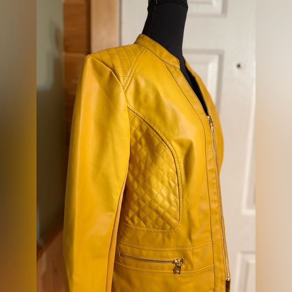 Women's Marc New York mustard color Jacket size Large NWOT - Picture 3 of 13
